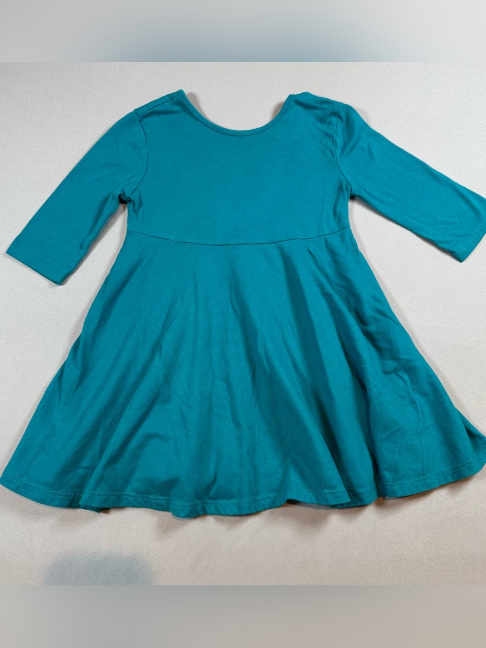 Toddler Girl Old Navy Teal Blue Long Sleeve Twirl Dress Size 3T